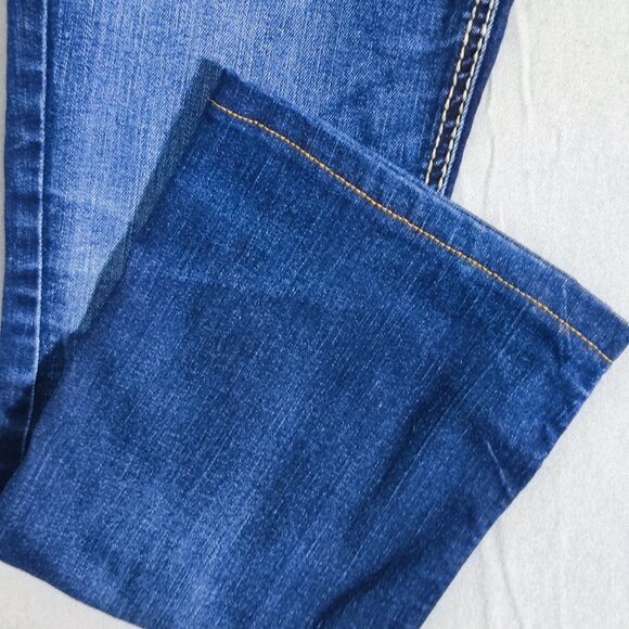 Silver Jeans women's size W27/L31 indigo blue Suki Super stretch Mid slim Boot - Picture 11 of 16